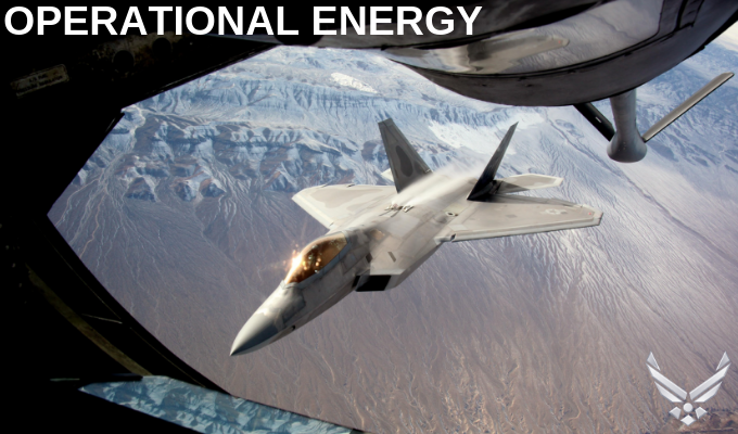 fighter aircraft with text: operational energy 